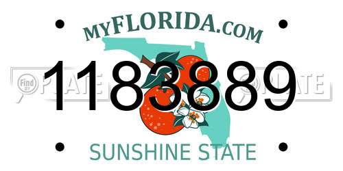 1183889 Florida License Plate