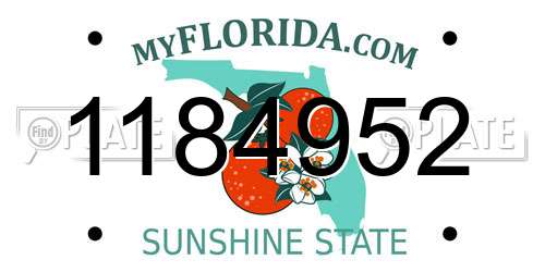 1184952 Florida License Plate