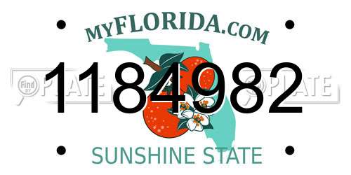 1184982 Florida License Plate