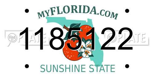 1185122 Florida License Plate
