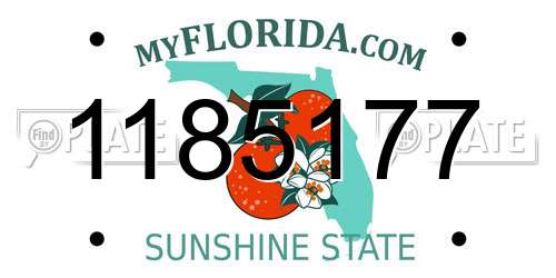 1185177 Florida License Plate