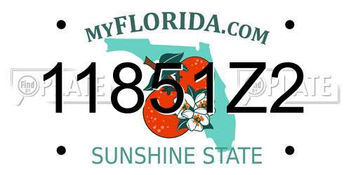 11851Z2 Florida License Plate