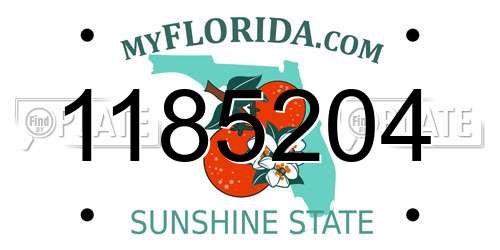1185204 Florida License Plate