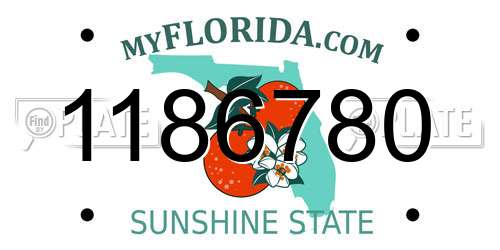 1186780 Florida License Plate