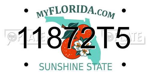 11872T5 Florida License Plate