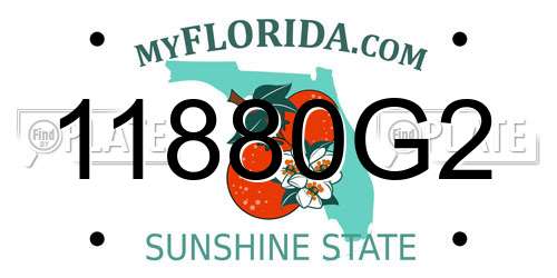 11880G2 Florida License Plate
