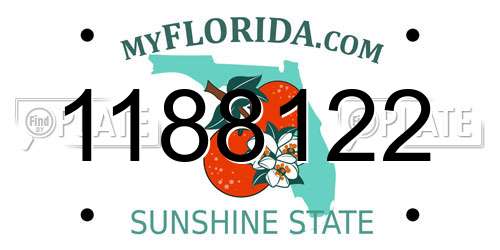 1188122 Florida License Plate
