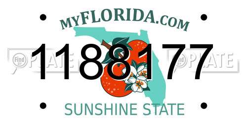 1188177 Florida License Plate