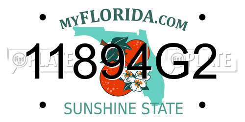 11894G2 Florida License Plate