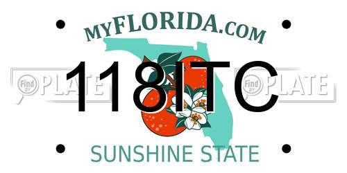 118ITC Florida License Plate