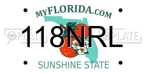 118NRL Florida License Plate
