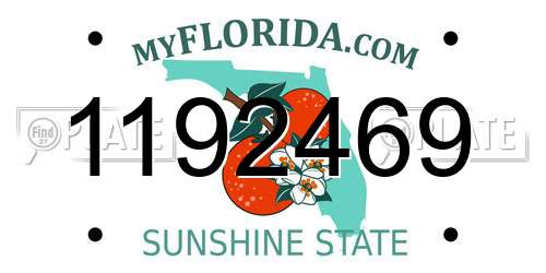 1192469 Florida License Plate