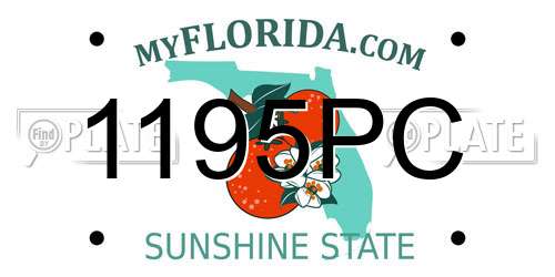1195PC Florida License Plate