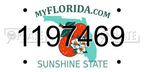 1197469 Florida License Plate