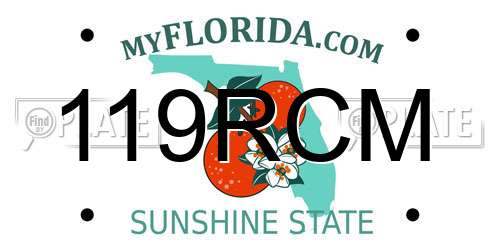 119RCM Florida License Plate