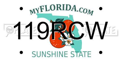 119RCW Florida License Plate