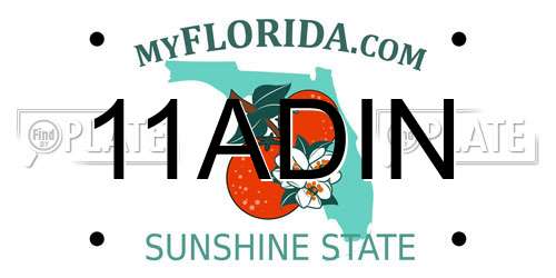 11ADIN Florida License Plate