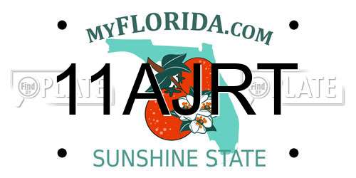 11AJRT Florida License Plate