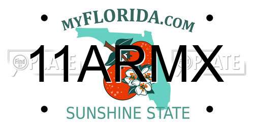 11ARMX Florida License Plate
