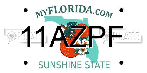 11AZPF Florida License Plate