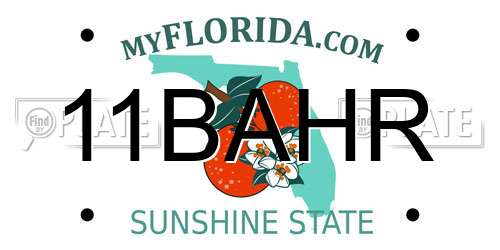 11BAHR Florida License Plate