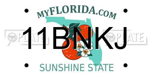 11BNKJ Florida License Plate