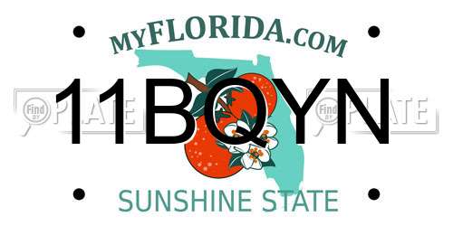 11BQYN Florida License Plate
