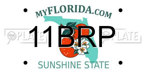 11BRP Florida License Plate