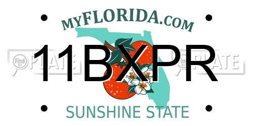 11BXPR Florida License Plate