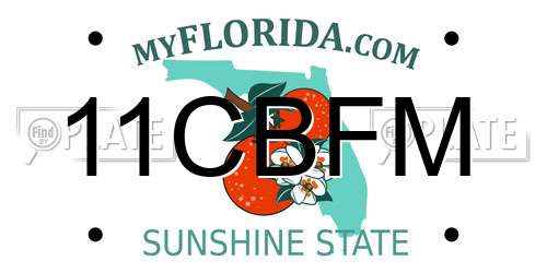 11CBFM Florida License Plate