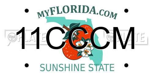 11CCCM Florida License Plate