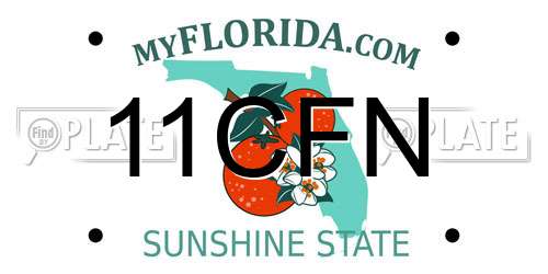 11CFN Florida License Plate