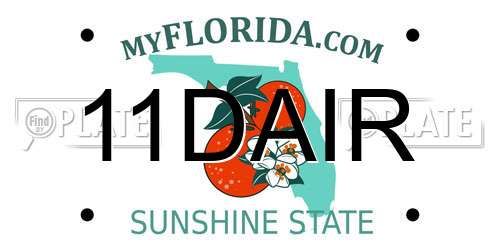 11DAIR Florida License Plate