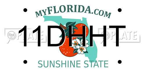 11DHHT Florida License Plate