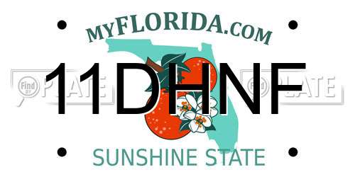 11DHNF Florida License Plate
