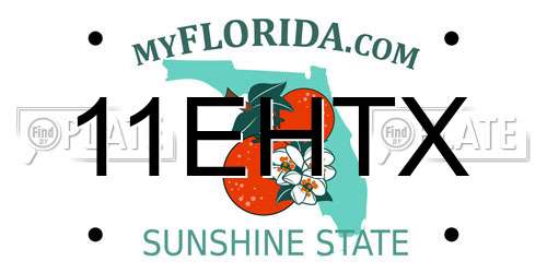 11EHTX Florida License Plate