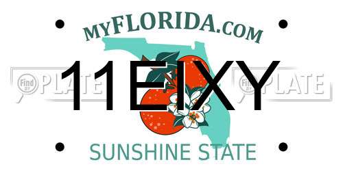 11EIXY Florida License Plate