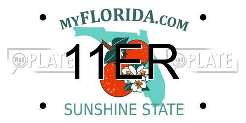 11ER Florida License Plate