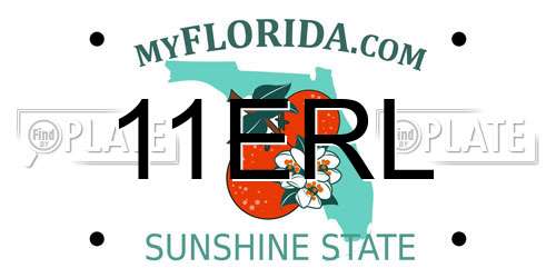11ERL Florida License Plate