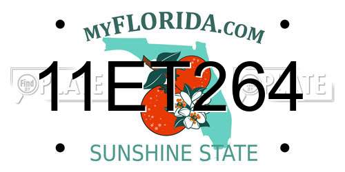 11ET264 Florida License Plate