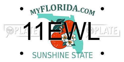 11EWL Florida License Plate