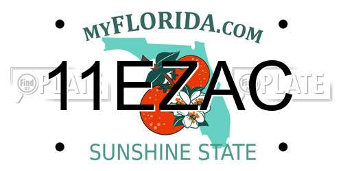 11EZAC Florida License Plate
