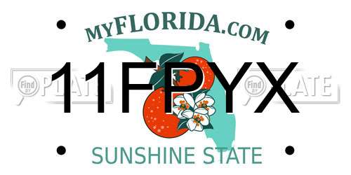11FPYX Florida License Plate