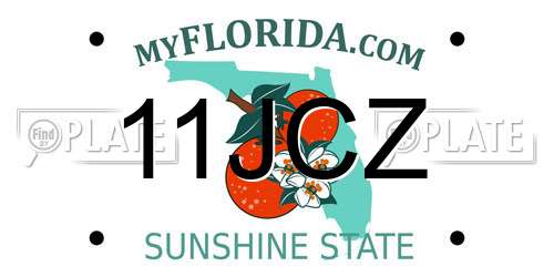 11JCZ Florida License Plate