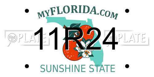 11R24 Florida License Plate
