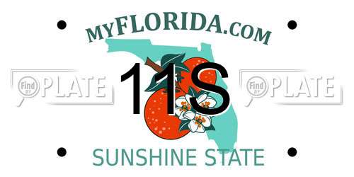 11S Florida License Plate
