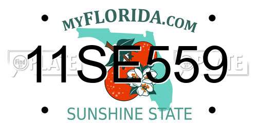 11SE559 Florida License Plate