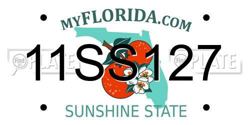11SS127 Florida License Plate