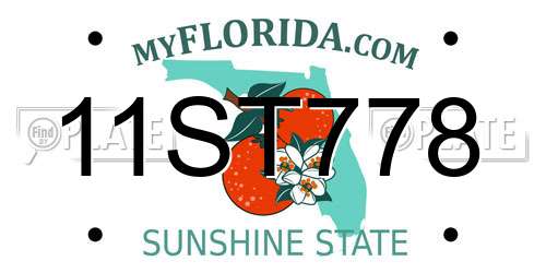 11ST778 Florida License Plate