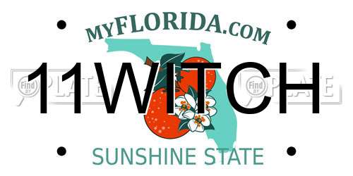 11WITCH Florida License Plate